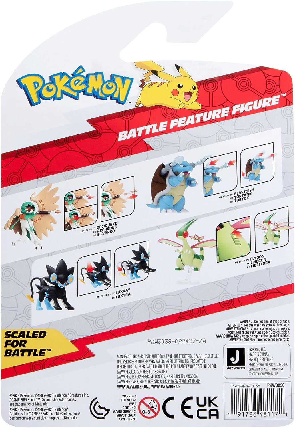 Pokémon PKW3038 Feature 4.5-Inch Decidueye Battle Figure with Arrow Launcher