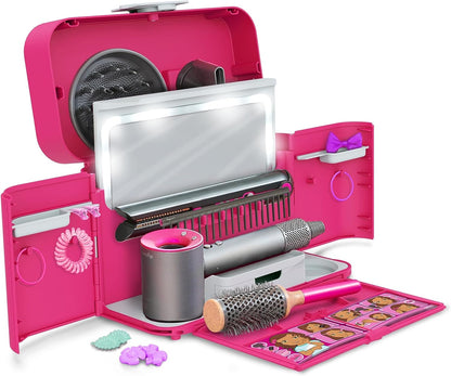 Casdon Ultimate Styling Case | Foldable Hair Styling Case For Children Aged 3+ | Includes Mirror, Styling Cards & Hair Accessories!