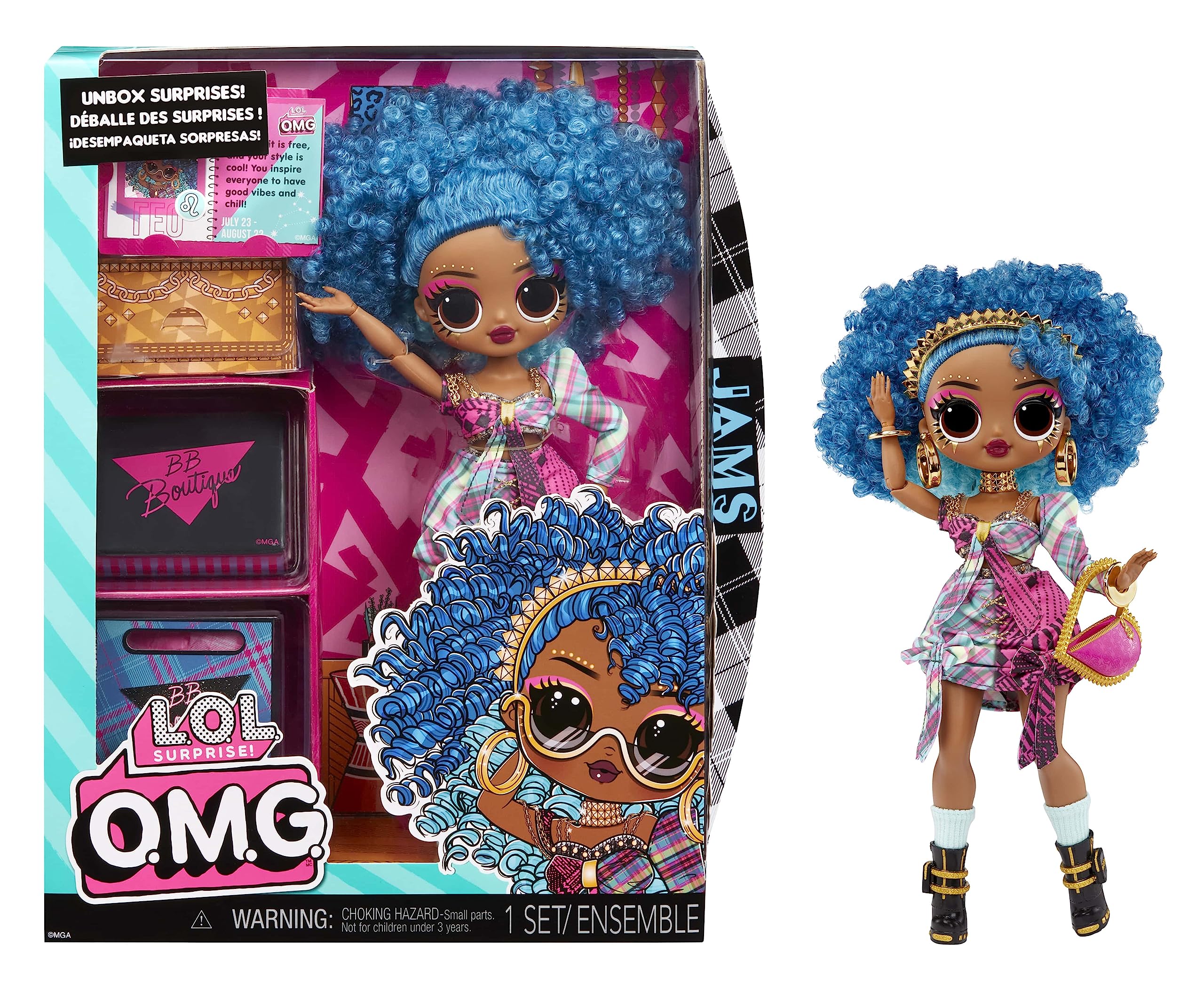 L.O.L. Surprise O.M.G. Fashion Doll - JAMS - Includes Doll, Multiple Surprises, and Fabulous Accessories - Great for Kids Ages 4+