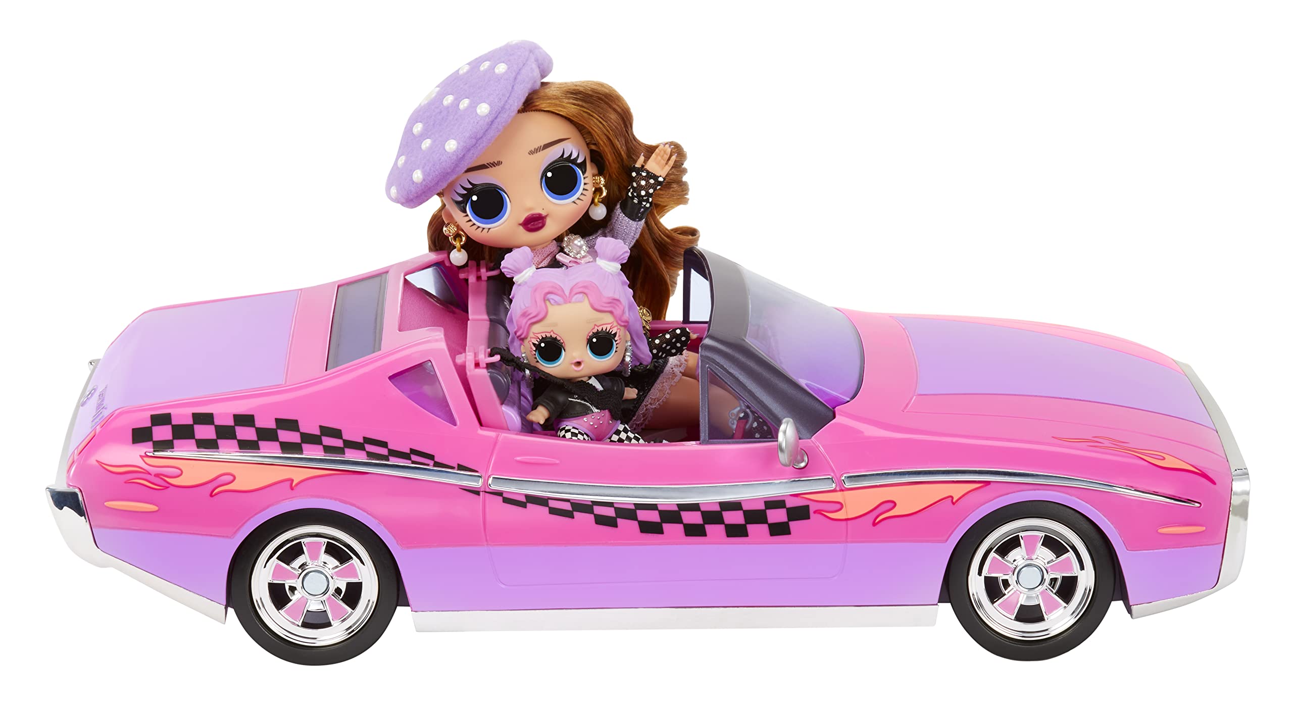 L.O.L. Surprise City Cruiser - Pink and Purple Sports Car with Fabulous Features and an Exclusive Doll BEEPS - Great for Kids Ages 4+