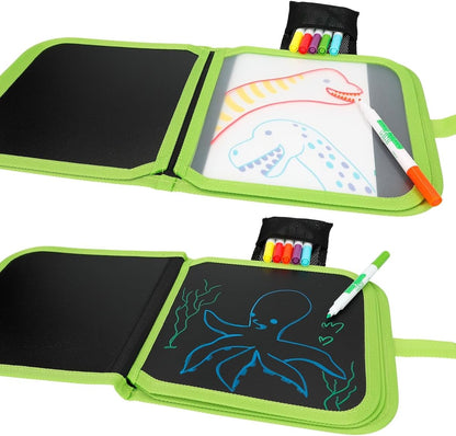 Depesche Dino World Paint & Swipe Book 12101 Colouring Book with Wipe Clean Pages Includes 6 Fibre Pens