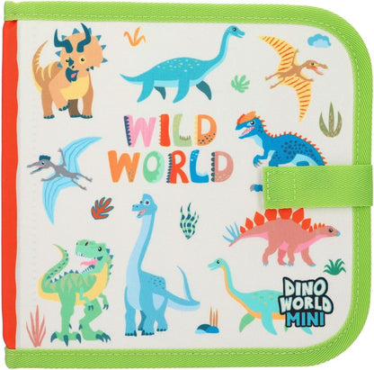 Depesche Dino World Paint & Swipe Book 12101 Colouring Book with Wipe Clean Pages Includes 6 Fibre Pens