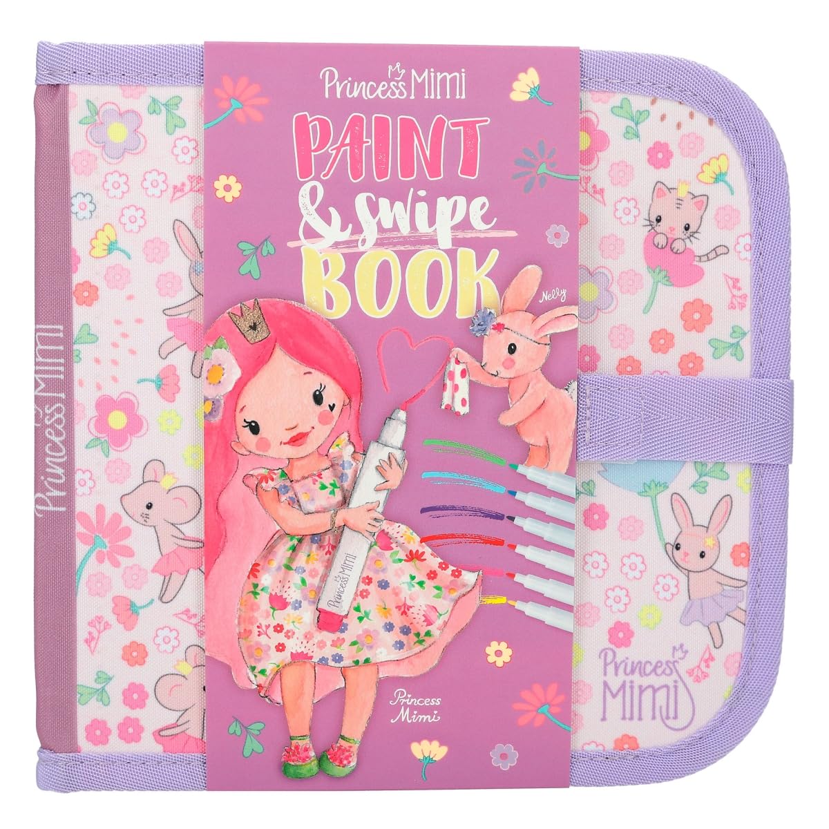 Depesche 12102 Princess Mimi Paint & Swipe Book with Wipe Clean Pages Includes 6 Fibre Pens