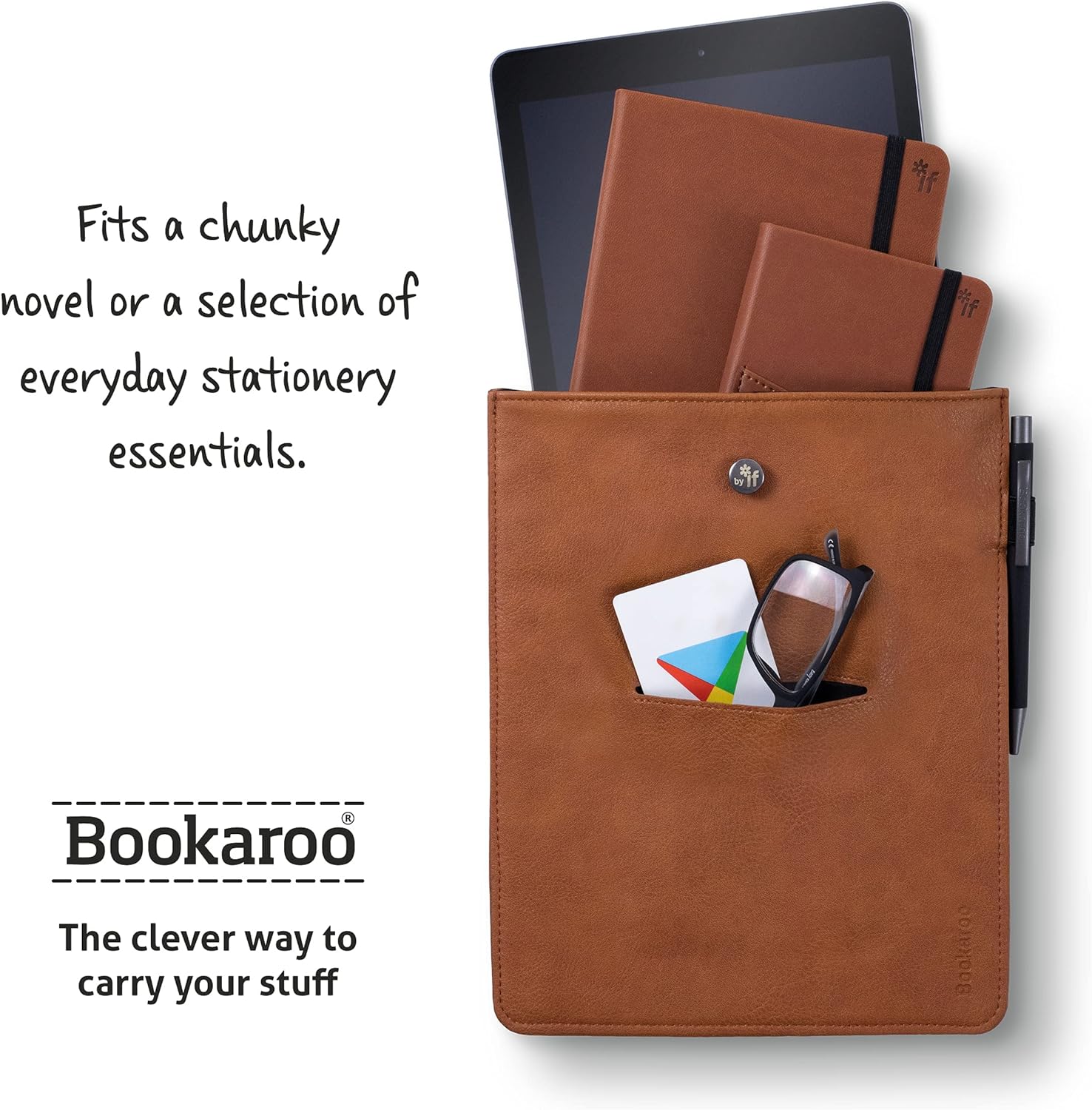 IF Bookaroo Books & Stuff Pouch Brown, One size