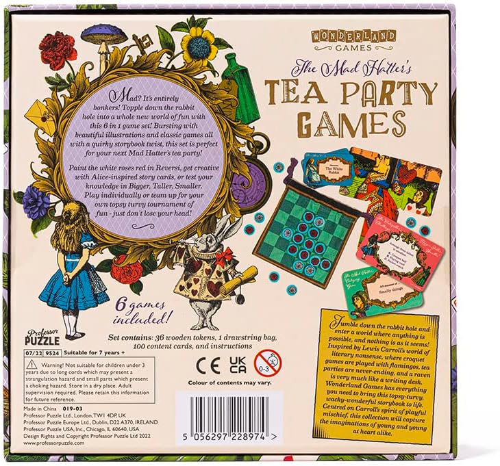 Professor Puzzle | Mad Hatter's Tea Party Games Set | Ages 7+ | 1+ Players