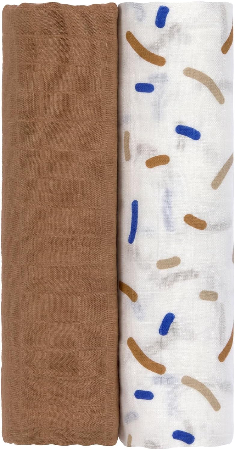 Hemelzachte Swaddle XL - Little Mateys - Royal Blue - 2 stuks