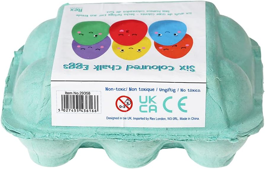Rex London Six Coloured Chalk Eggs
