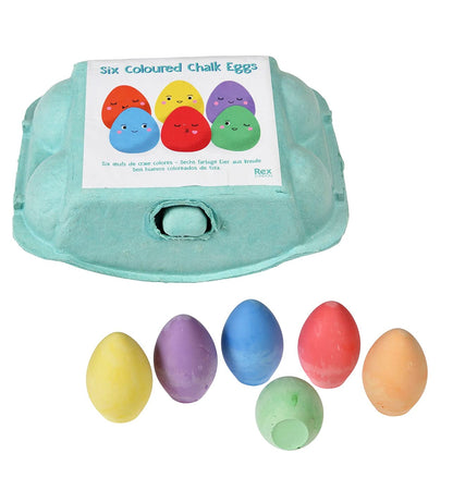 Rex London Six Coloured Chalk Eggs