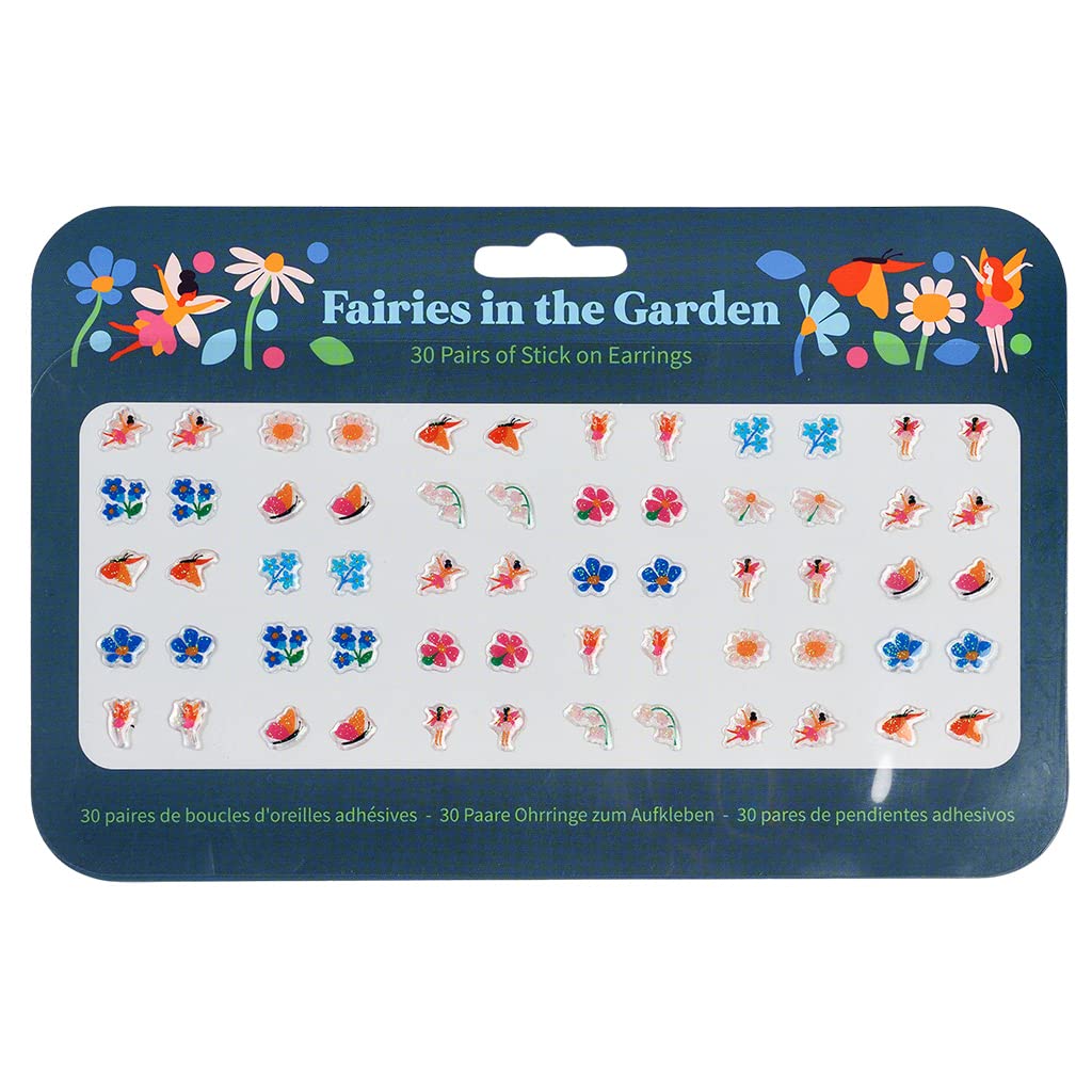 Fairies In The Garden Stick On Earrings