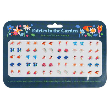 Fairies In The Garden Stick On Earrings