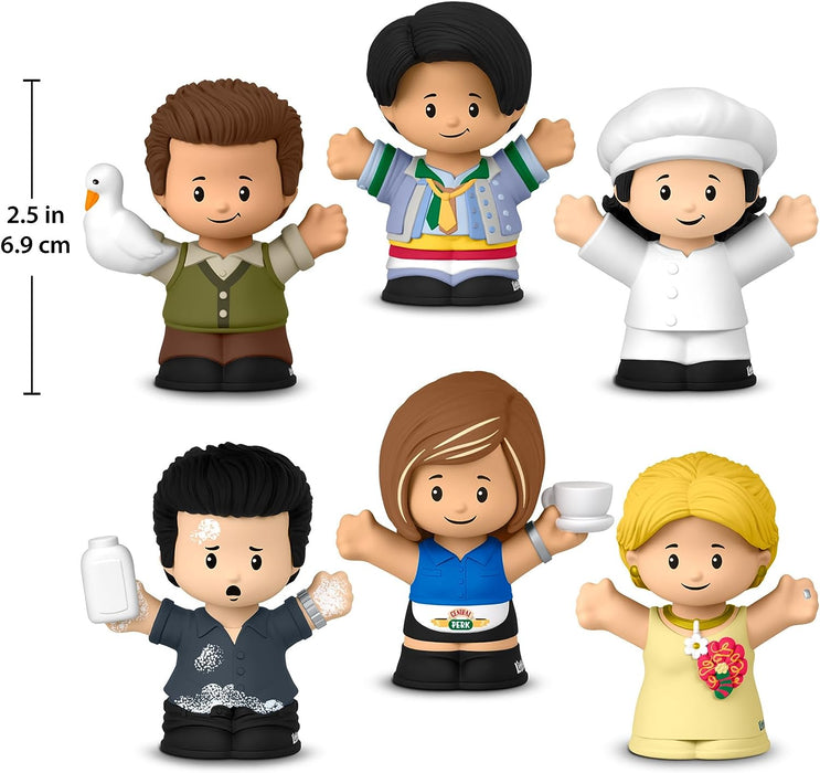 Little People Collector Friends Serie de TV Edición Especial Set de Figuras para Adultos y Fans, 6 Personajes en un Pack de Regalo con Expositor, (Mattel HPH05