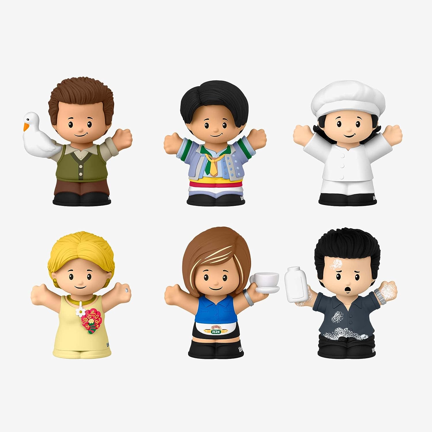 Little People Collector Friends Serie de TV Edición Especial Set de Figuras para Adultos y Fans, 6 Personajes en un Pack de Regalo con Expositor, (Mattel HPH05