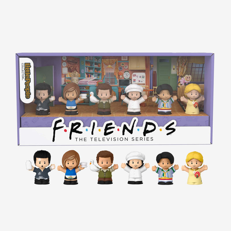 Little People Collector Friends Serie de TV Edición Especial Set de Figuras para Adultos y Fans, 6 Personajes en un Pack de Regalo con Expositor, (Mattel HPH05