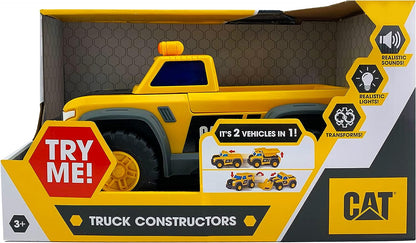 CatToysOfficial Construction Truck Constructors Toy Dump Truck, Yellow
