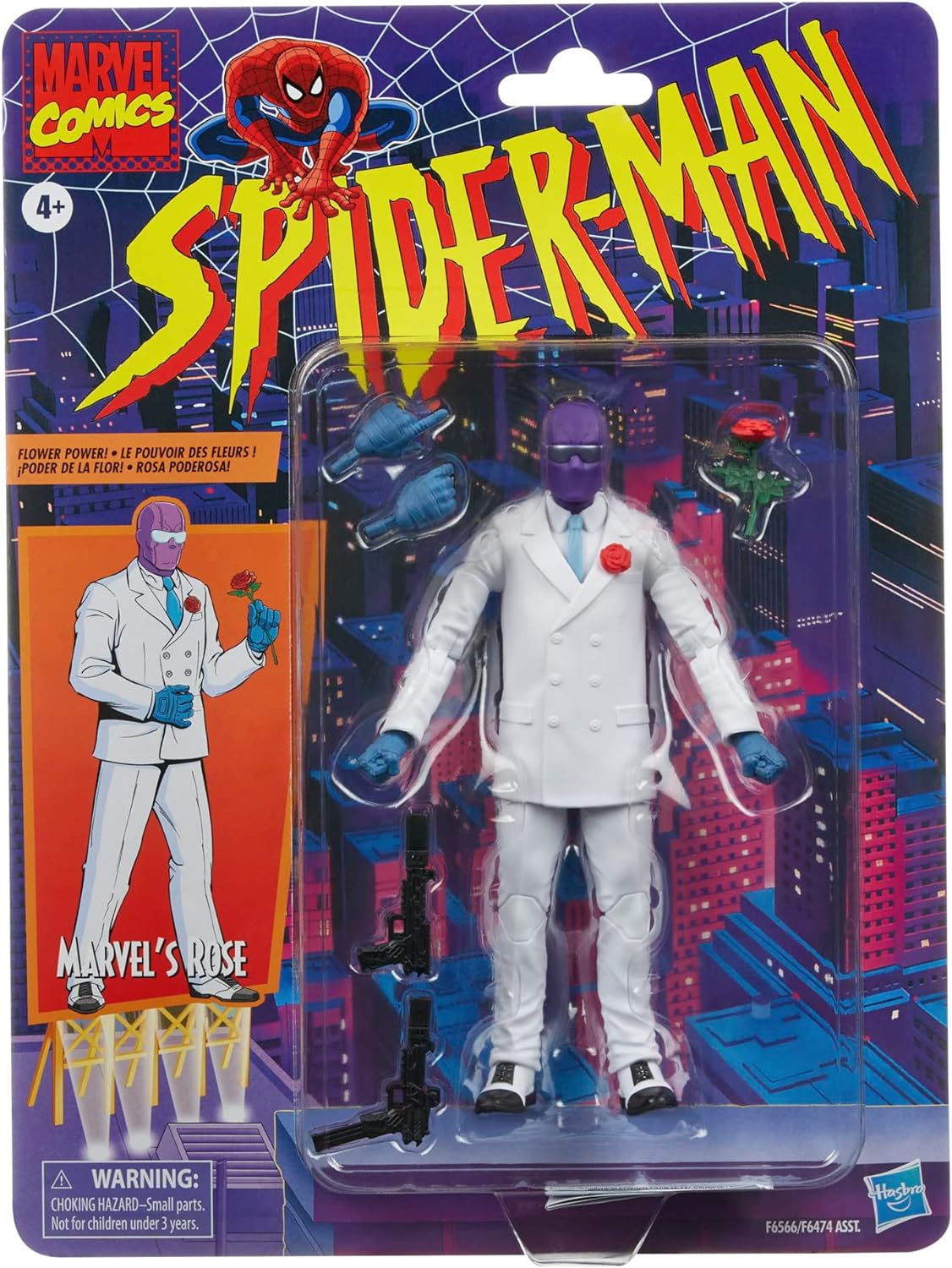 Marvel Legends Series Rose, Spider-Man Legends Collectible 6 Inch Action Figures, 5 Accessories