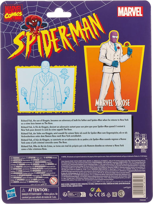 Marvel Legends Series Rose, Spider-Man Legends Collectible 6 Inch Action Figures, 5 Accessories