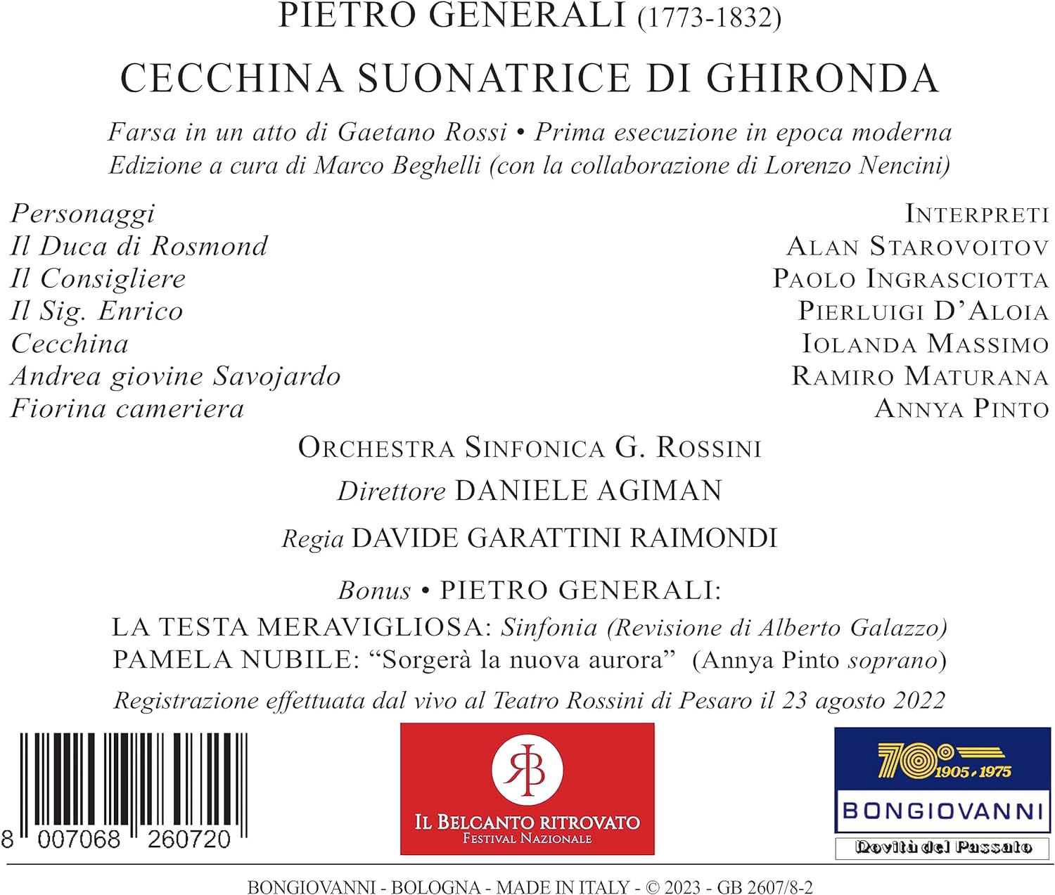 Generali - Cecchina Suonatrice Di Ghironda