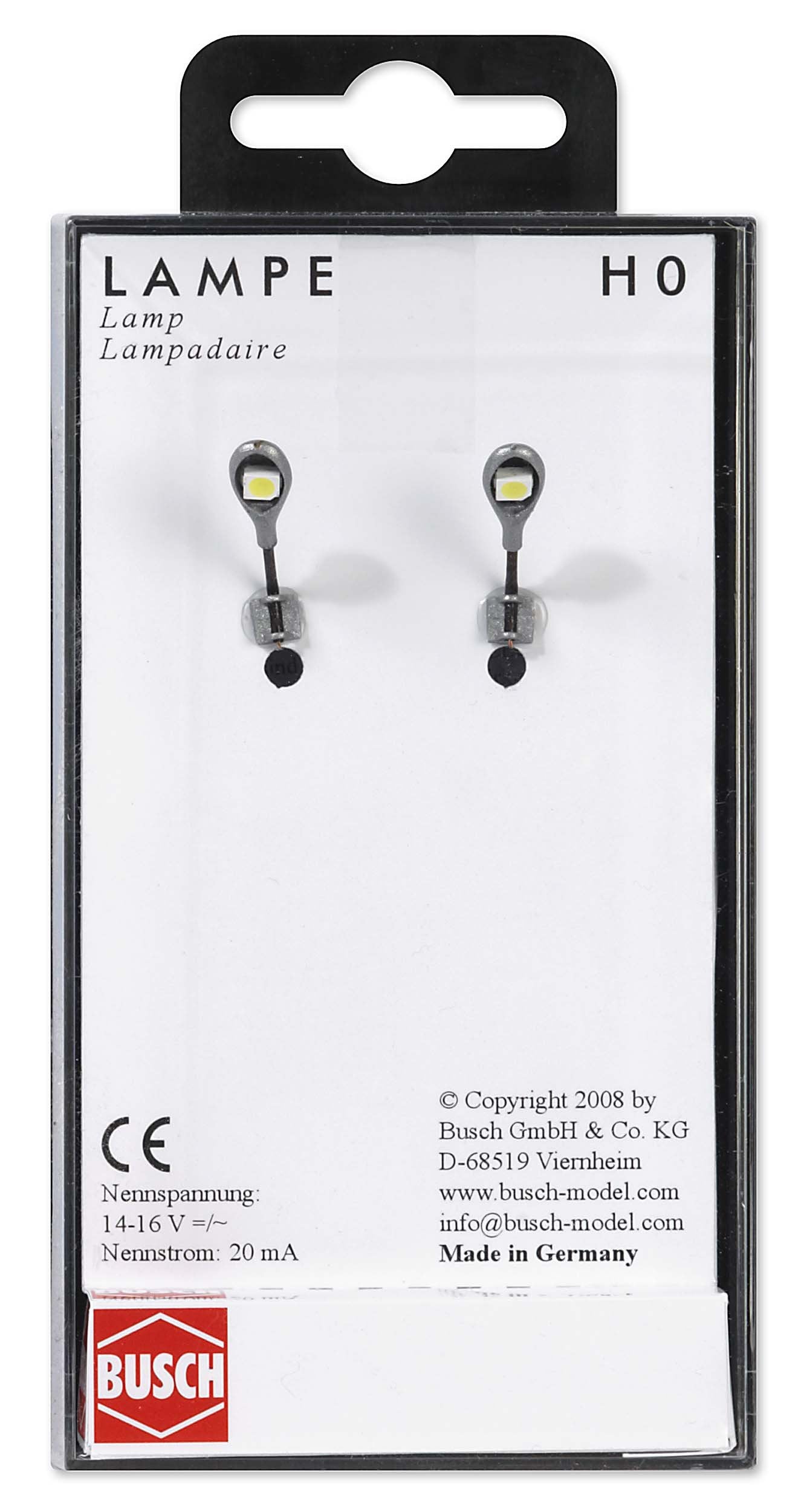 Busch 4153 Wall Lamps HO Scale Model Lighting