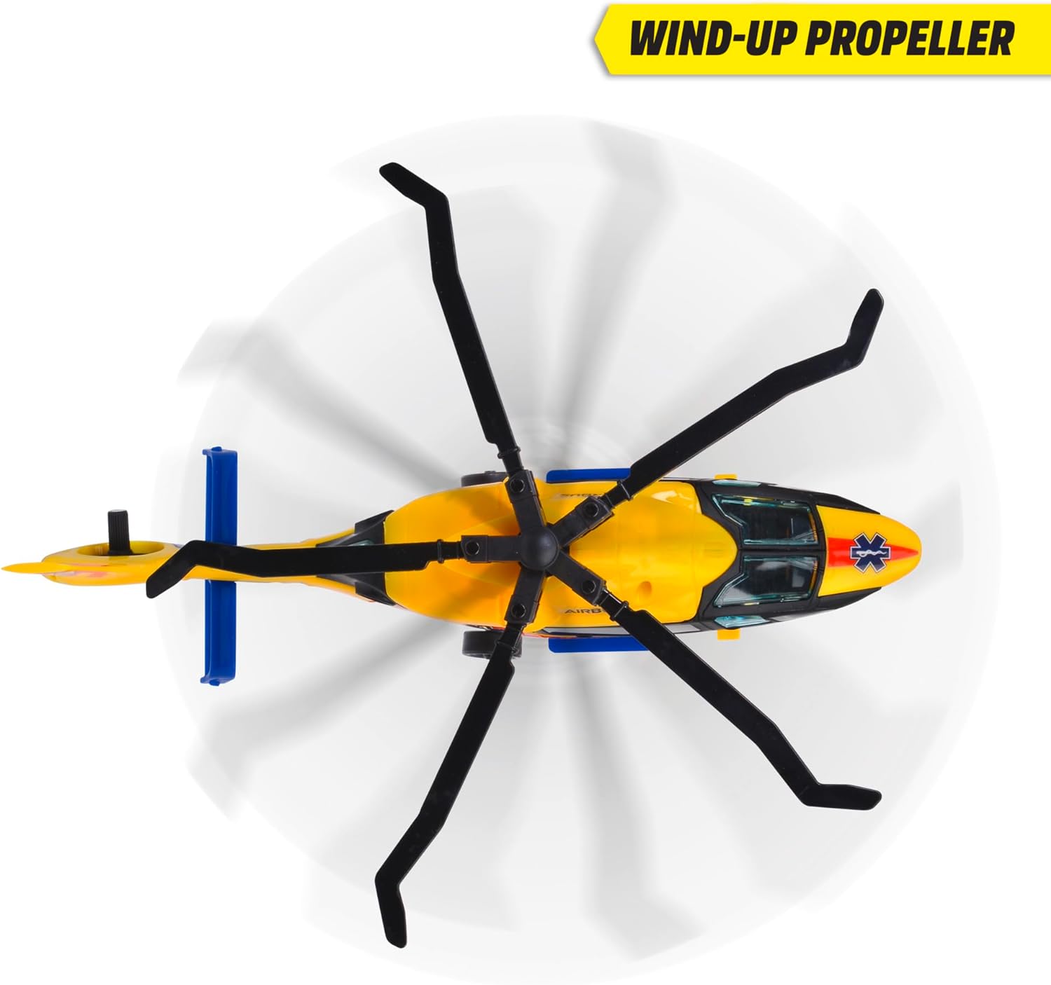 Dickie 203714022 FIRE & RESCUE AIRBUS AMBULANCE Helicopter Toy Vehicle, Yellow/Blue