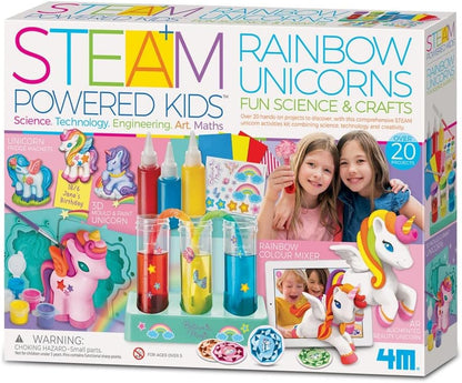 4M Stem-aangedreven kinderen, regenboog-eenhoorns, gigantische eenhoorn, kunst en handwerk, set & STEM-projecten, kinderen vanaf 5 jaar, roze