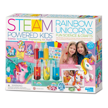 4M Stem-aangedreven kinderen, regenboog-eenhoorns, gigantische eenhoorn, kunst en handwerk, set & STEM-projecten, kinderen vanaf 5 jaar, roze