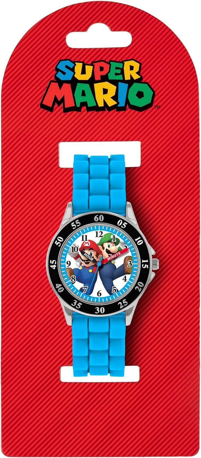 Nintendo Mario Blue Time Teacher Watch GSM3044