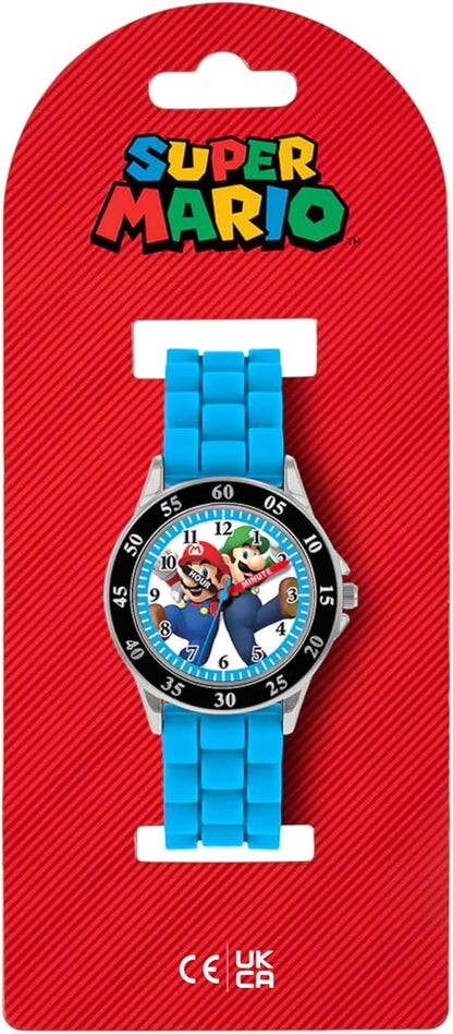 Nintendo Mario Blue Time Teacher Watch GSM3044