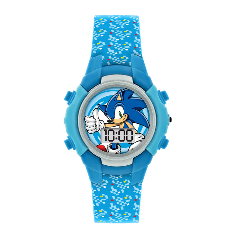 Sega Sonic the Hedgehog Blue Flashing LCD watch SNC4036