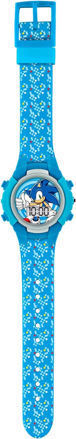Sega Sonic the Hedgehog Blue Flashing LCD watch SNC4036