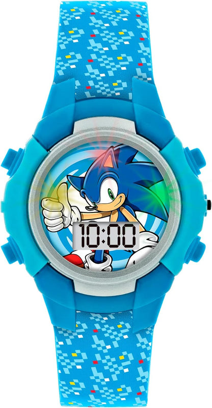 Sega Sonic the Hedgehog Blue Flashing LCD watch SNC4036