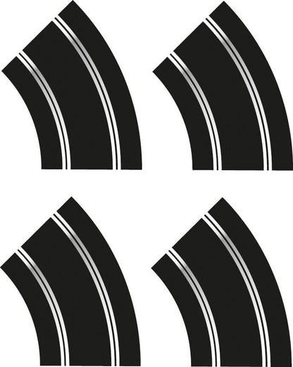 Scalextric C8196 Scalextric R2 Curve *8 Track Extension Pack - Replaces C8556 once sold out Acessories - Track & Track Accessories