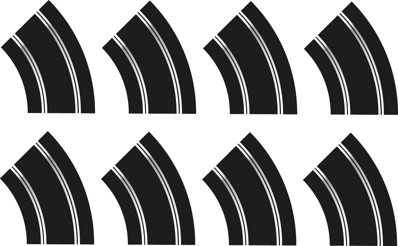 Scalextric C8196 Scalextric R2 Curve *8 Track Extension Pack - Replaces C8556 once sold out Acessories - Track & Track Accessories