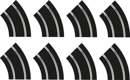 Scalextric C8196 Scalextric R2 Curve *8 Track Extension Pack - Replaces C8556 once sold out Acessories - Track & Track Accessories