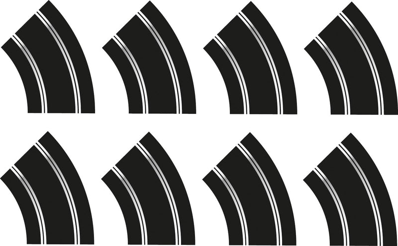 Scalextric C8196 Scalextric R2 Curve *8 Track Extension Pack - Replaces C8556 once sold out Acessories - Track & Track Accessories