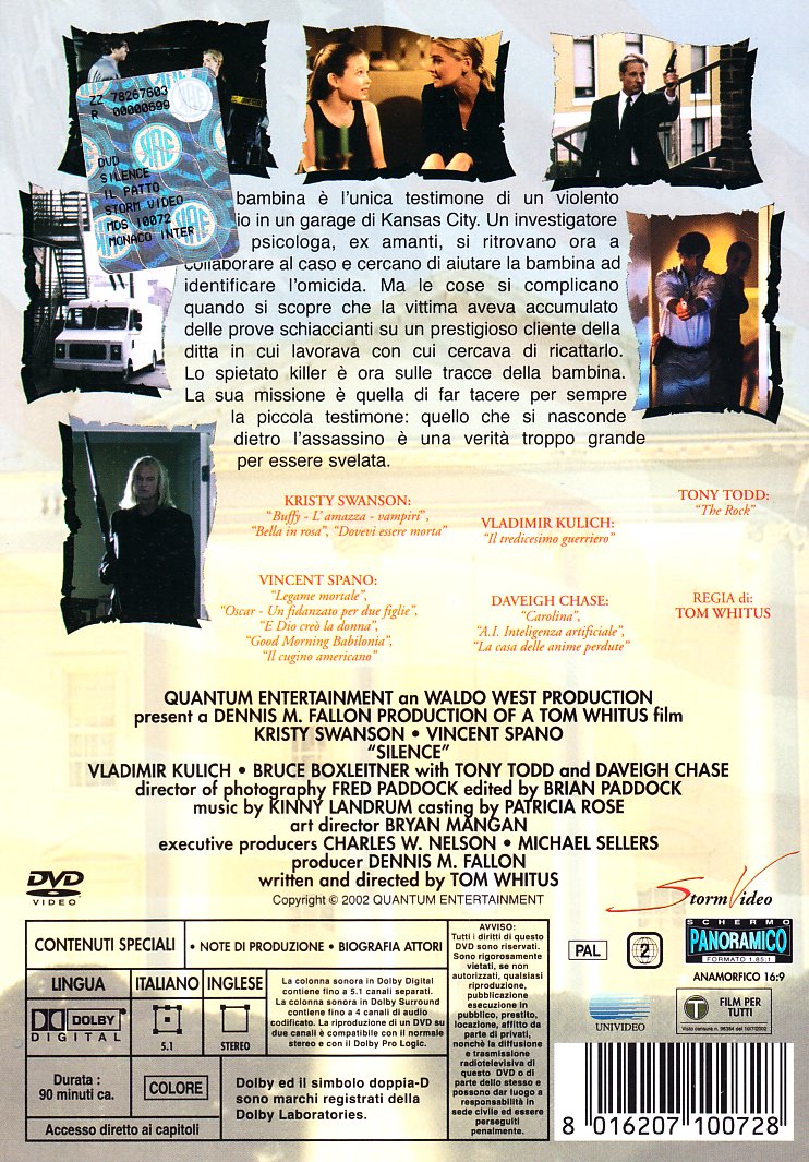 silence il patto dvd Italian Import
