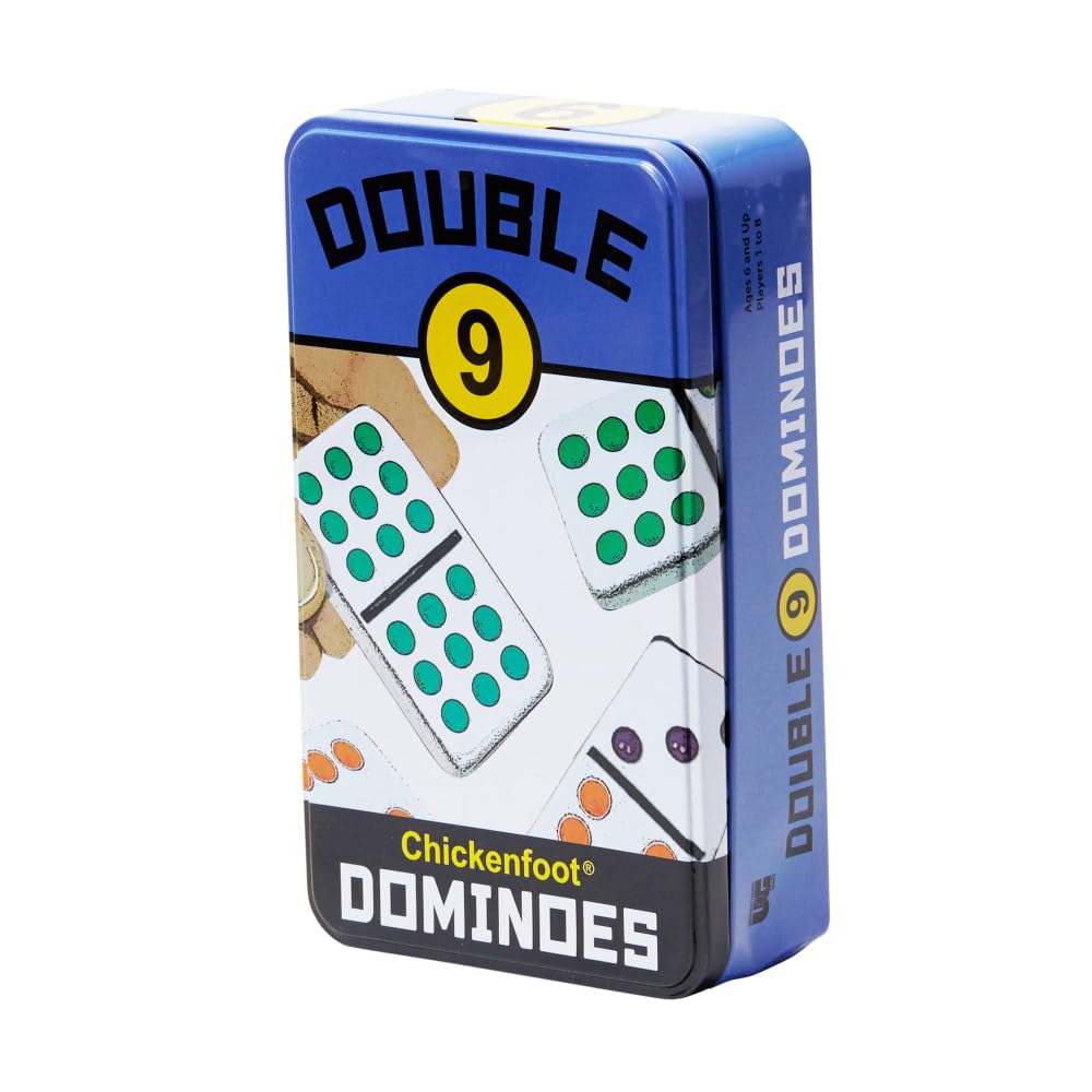 University Games Double 9 Dominoes in a Tin