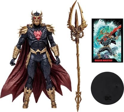 McFarlane Toys DC Direct Page Punchers Ocean Master 7-Inch Action Figure - Incredibly Detailed Rival of Aquaman with Ultra Articulation, Trident, Comic, and Collectible Art Card