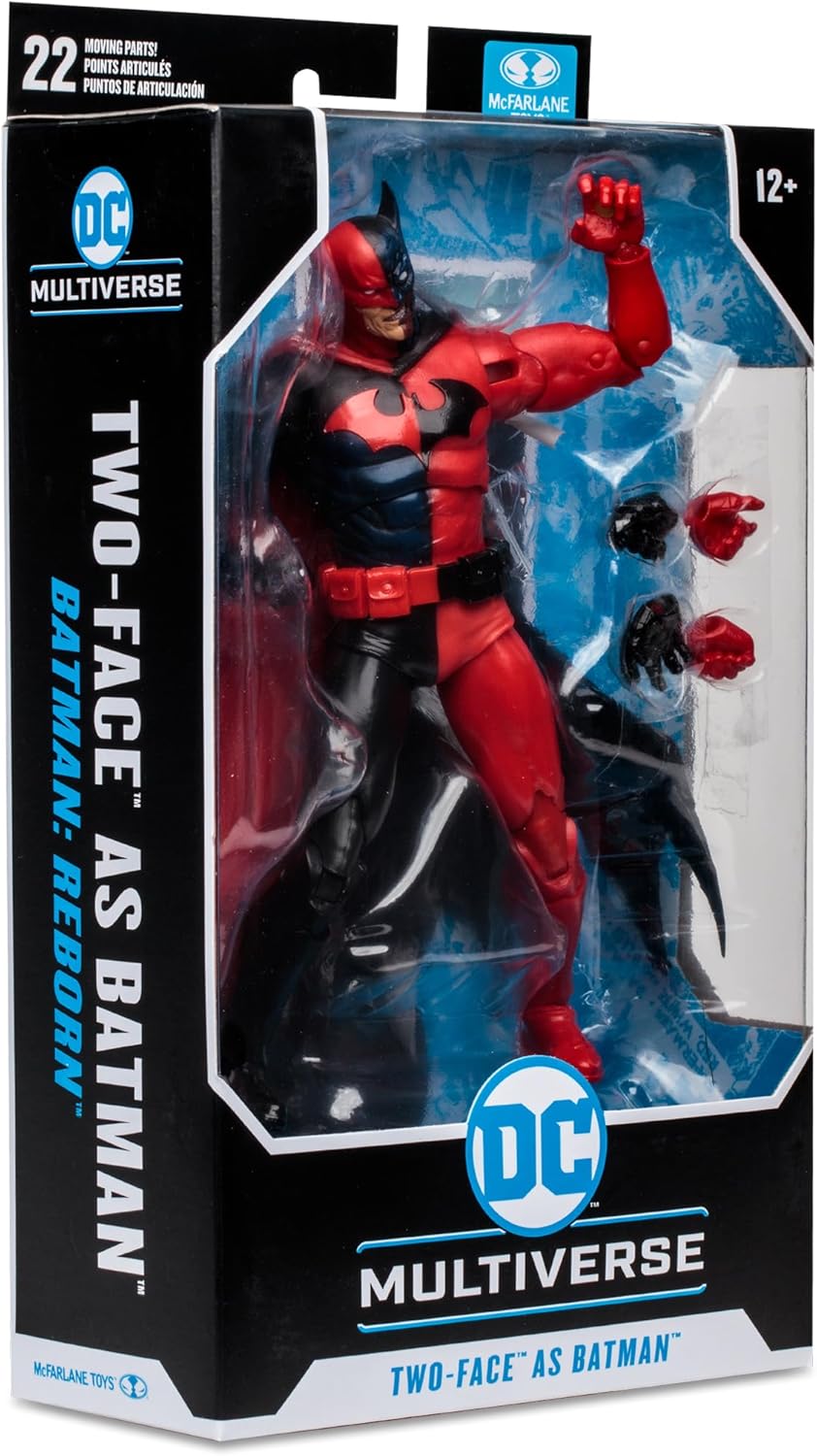 DC Multiverse - Statuetta a due facce come Batman (Batman: Reborn) 18 cm