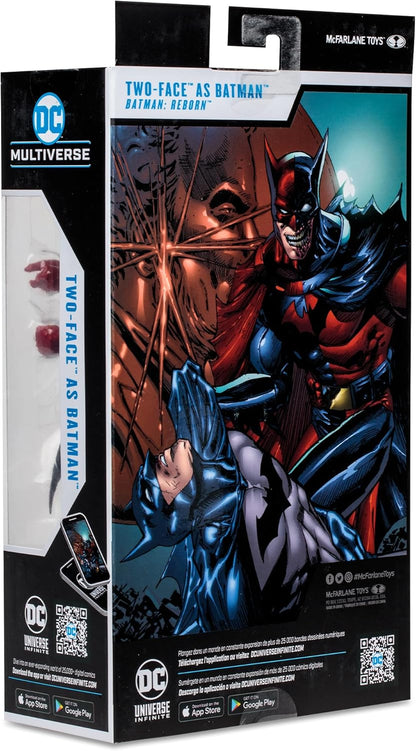 DC Multiverse - Statuetta a due facce come Batman (Batman: Reborn) 18 cm