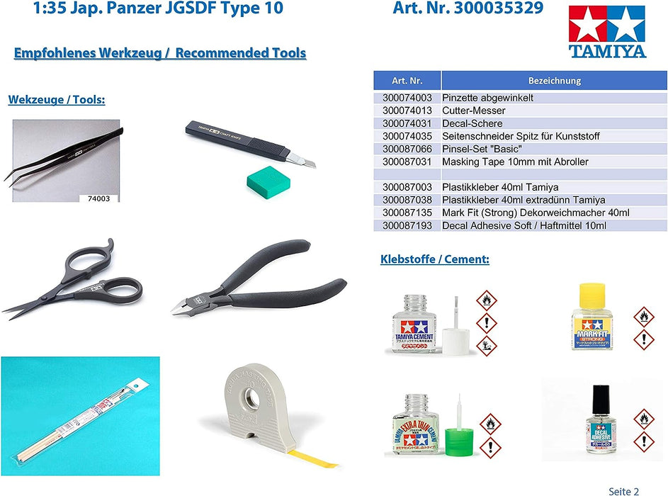 Tamiya 300035329 - 1:35 - Japanese Tank JGSDF Type 10