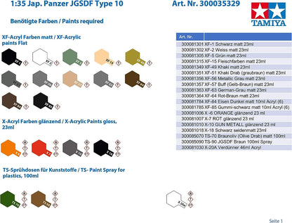 Tamiya 300035329 - 1:35 - Japanese Tank JGSDF Type 10