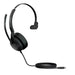 Jabra Evolve2 50 Wired Mono Headset with Jabra Air Comfort Technology, Noise-cancelling Mics, and Active Noise Cancellation - Works with all Leading UC Platforms such as Zoom and Google Meet - Black