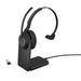 Jabra Evolve2 55 Mono Wireless Headset with Charging Stand, Air Comfort Technology, Noise-cancelling Mics, and ANC - Works with UC Platforms such as Zoom and Google Meet