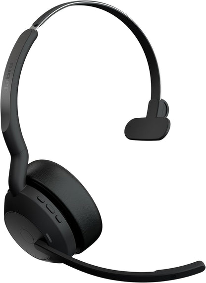 Jabra Evolve2 55 Mono Wireless Headset with Charging Stand, Air Comfort Technology, Noise-cancelling Mics, and ANC - Works with UC Platforms such as Zoom and Google Meet