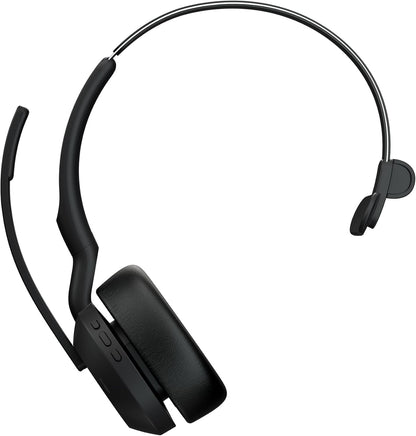 Jabra Evolve2 55 Mono Wireless Headset with Charging Stand, Air Comfort Technology, Noise-cancelling Mics, and ANC - Works with UC Platforms such as Zoom and Google Meet