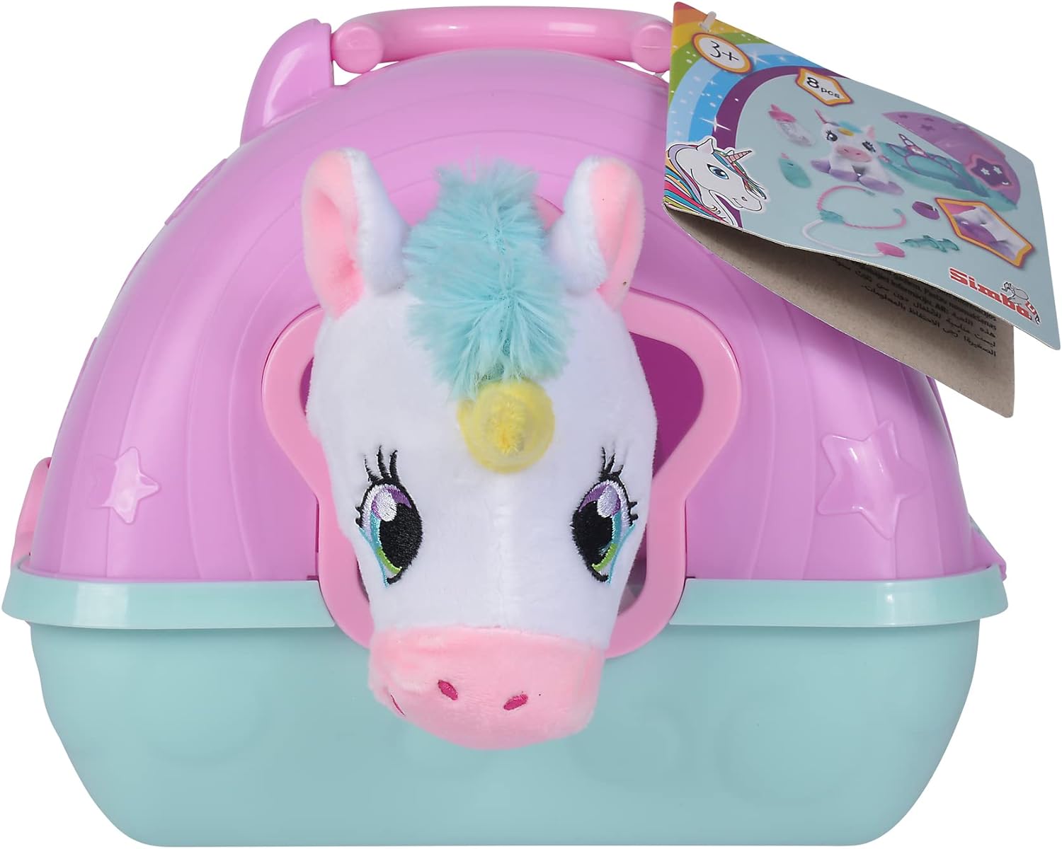 Simba-Doktorkoffer mit Plüsch Einhorn / 20cm / Koffer 23x20cm Zum Aufklappen / 3Jahre Maleta de médico con Unicornio de Peluche, 20 cm, maletín de 23 x 20 cm, para 3 años +, Large (4006592067540