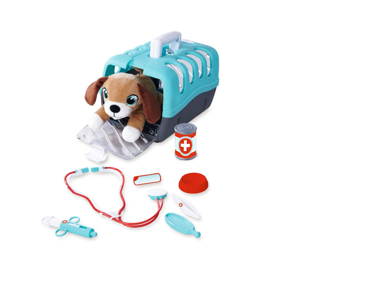 Simba- Tiere Maleta Veterinaria, Peluche y 24 cm, Accesorios, 7 Piezas, 25 x 18 x 17 cm, a Partir de 3 años, Color Blanco, Medium (4006592088040
