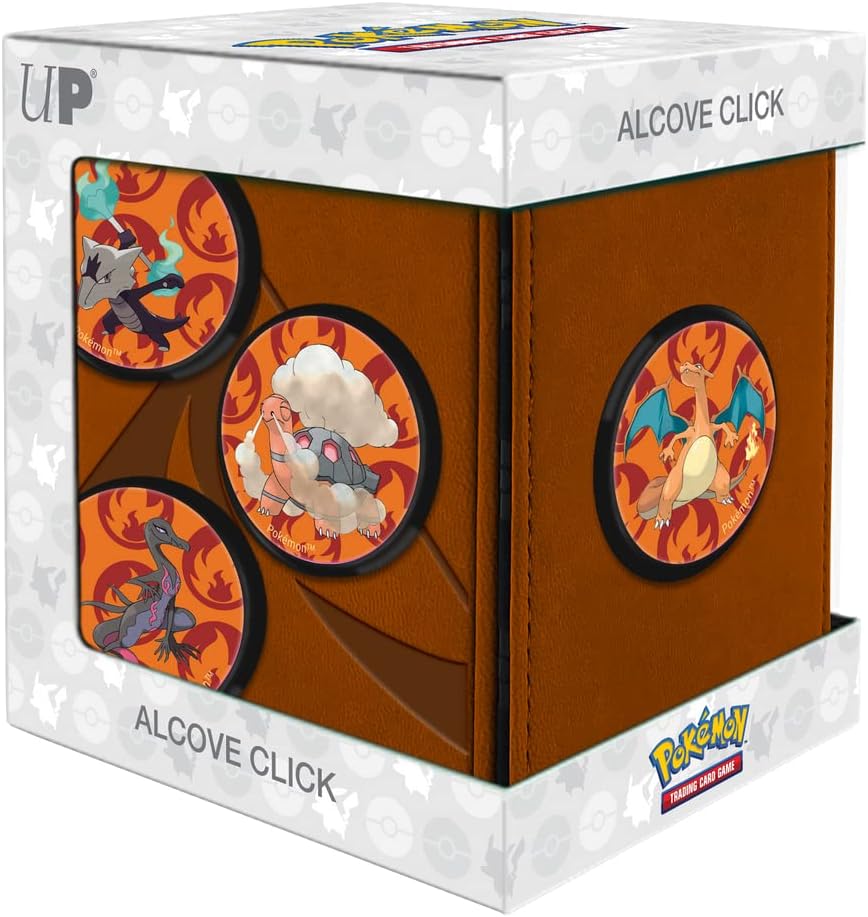 Ultra Pro - Serie Gallerie: Bruciando Summit Alcova Clicca per Pokémon, Proteggi e conserva oltre 100 carte a doppia manica, forte chiusura magnetica per la massima sicurezza, proteggi