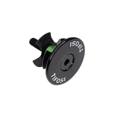 TIFOSI Top Cap& Star Nut for Alloy Steerer, Black, 1 1/8"