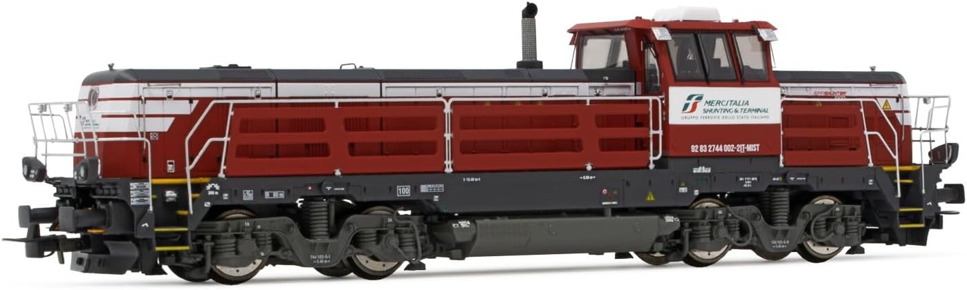 Mercitalia Shunting & Terminal, Effishunter 1000 Diesellokomotive, rot/grau lackiert mit weißen Streifen